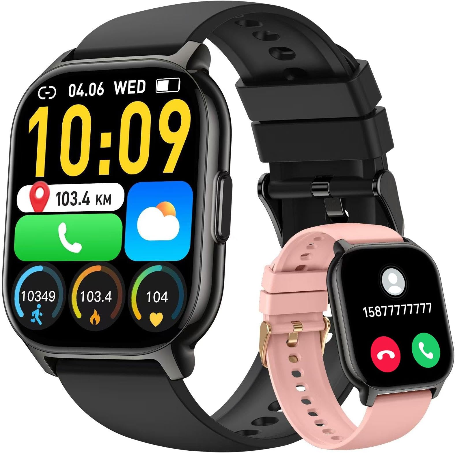 uaue Smartwatch Herren Damen, 1,91\